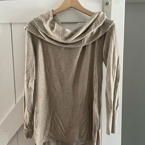 Thin brown cowl neck sweater